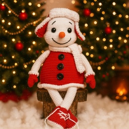 Bałwanek - wzór szydełkowy