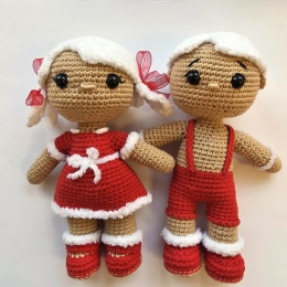 Ciasteczkowy chłopiec i dziewczynka - Wzory szydełkowe PDF